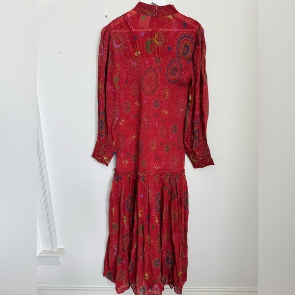 FARM Rio Red Mystic Night Midi Dress In Mystic Night size small - Picture 9 of 16